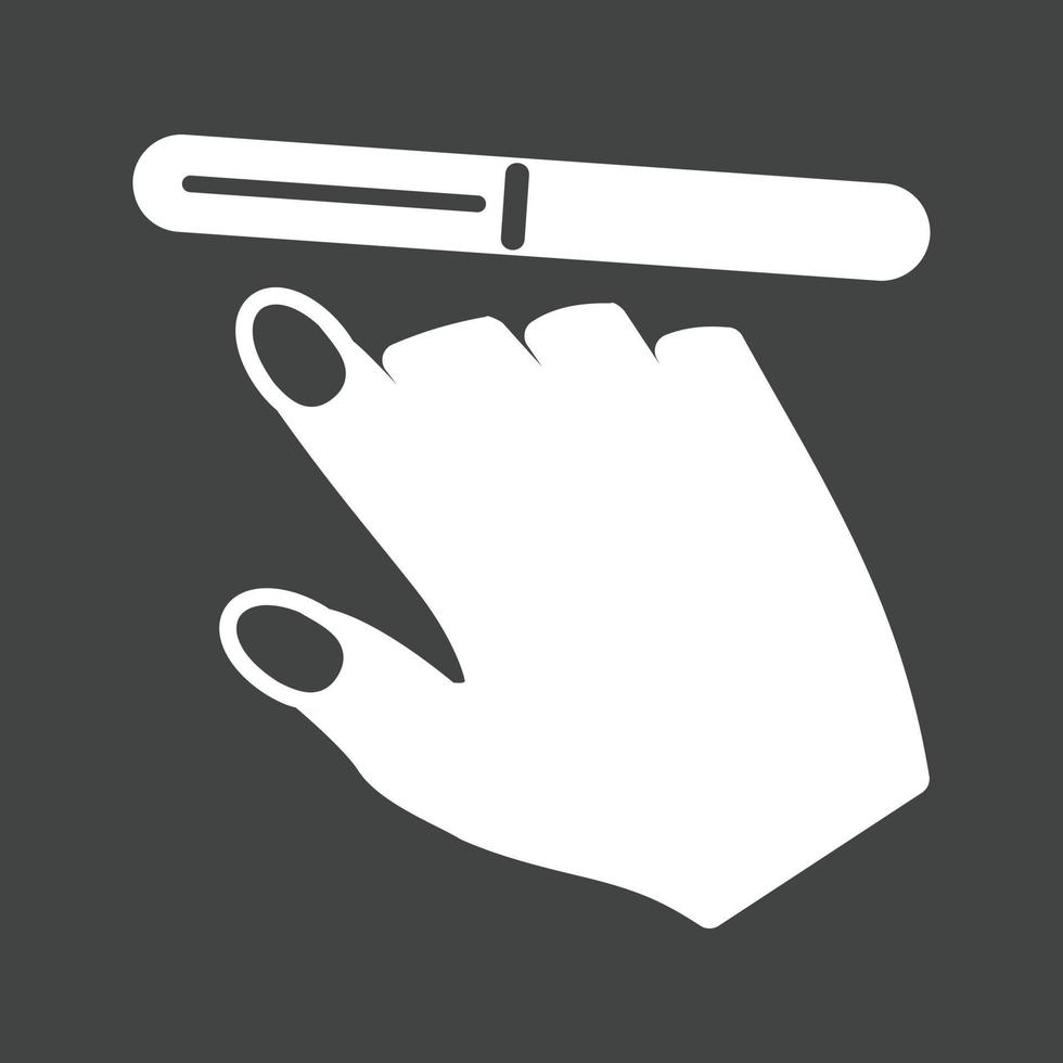 Nail Filer Glyph Inverted Icon vector