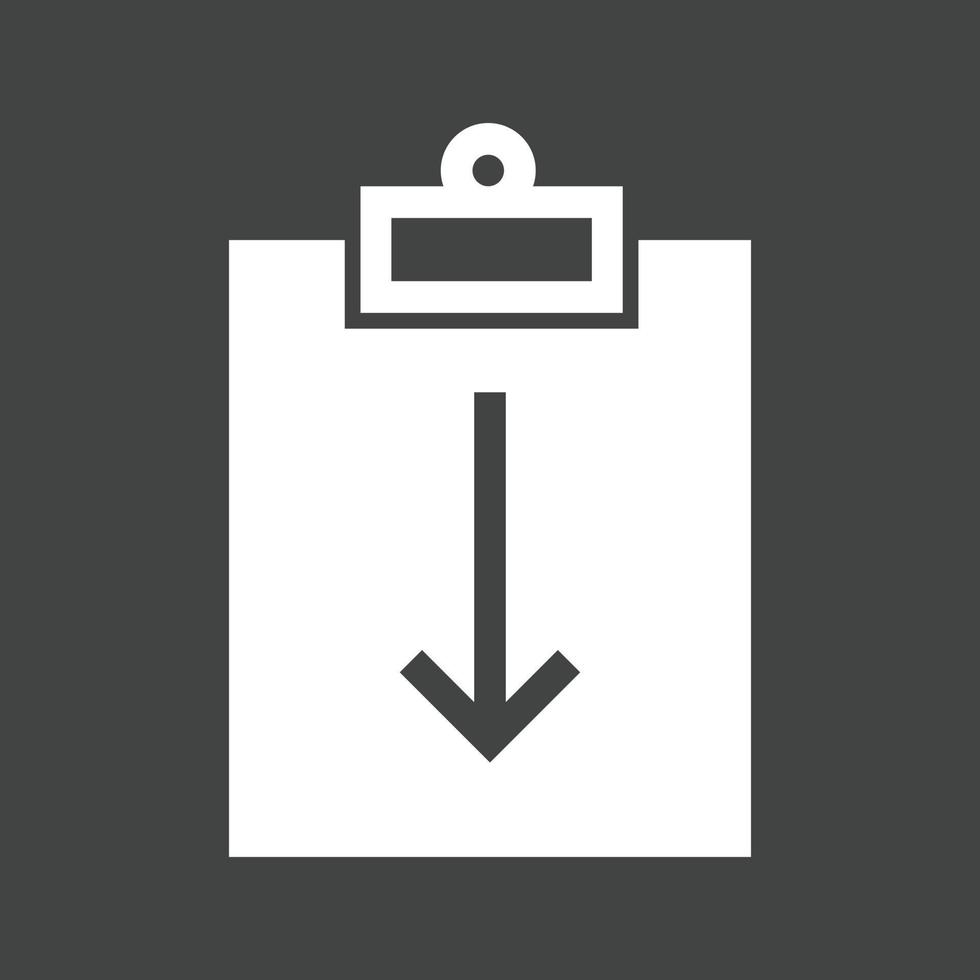 Assignment Return II Glyph Inverted Icon vector