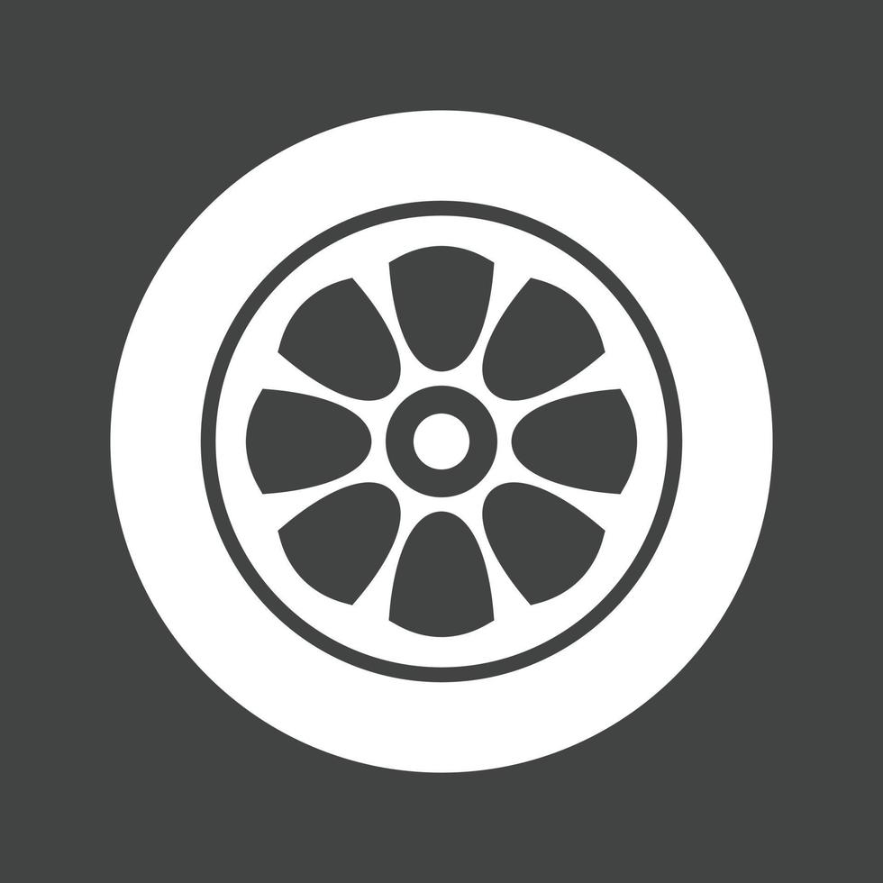 Rubber Tires Glyph Inverted Icon vector