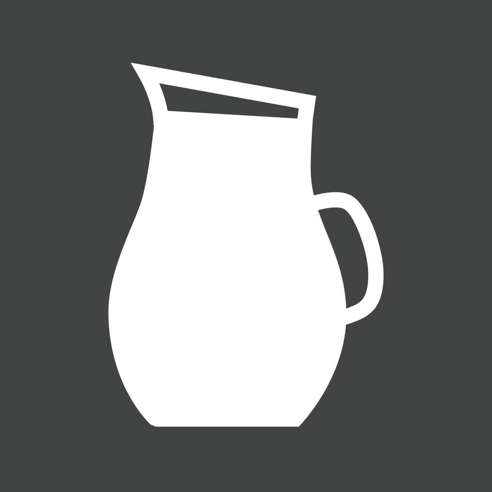 Jug of Water Glyph Inverted Icon vector