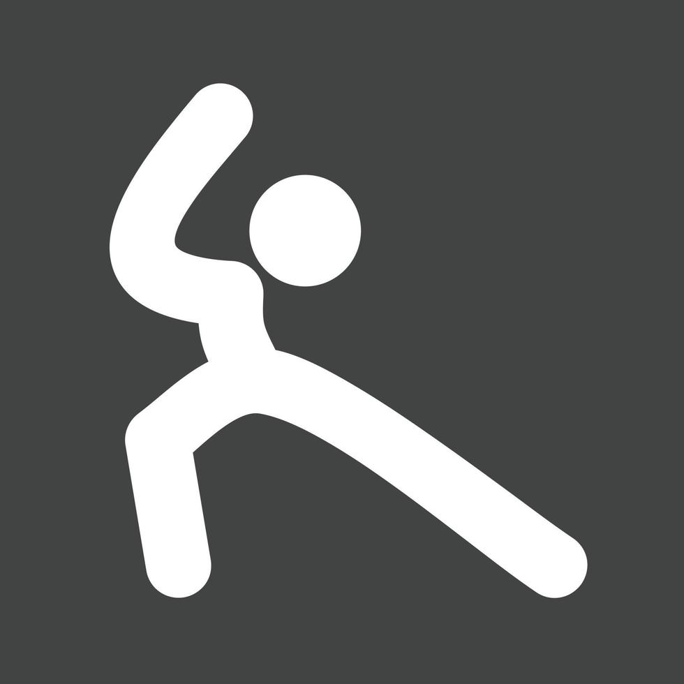 Yoga Pose V Glyph Inverted Icon vector