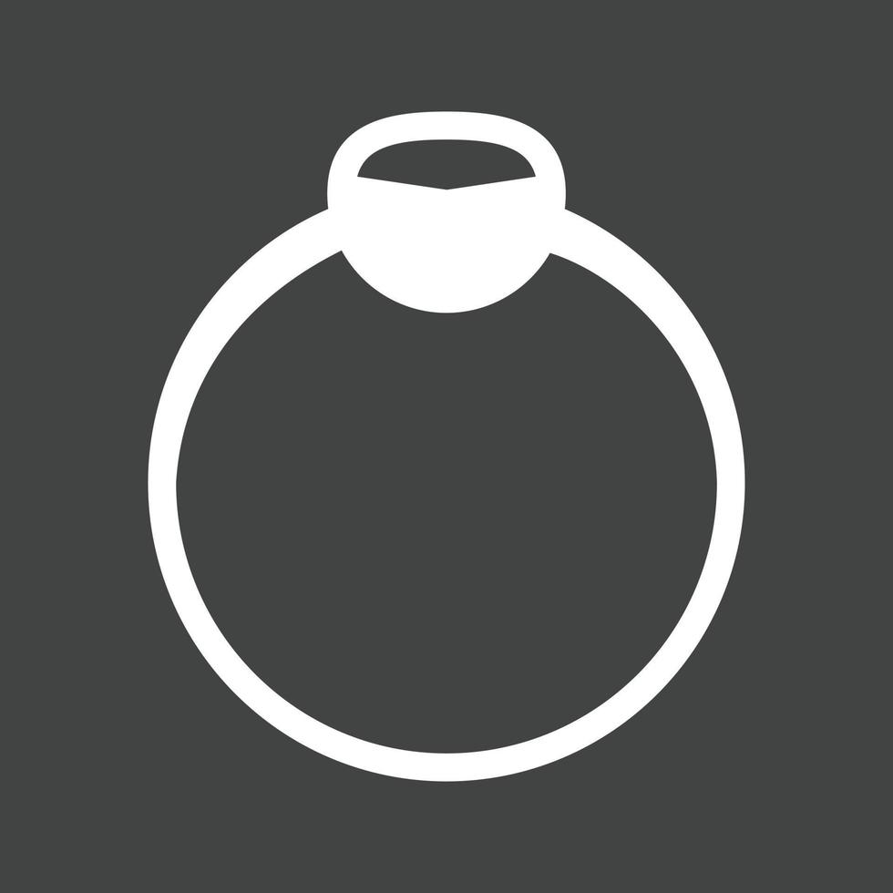 Ring Glyph Inverted Icon vector