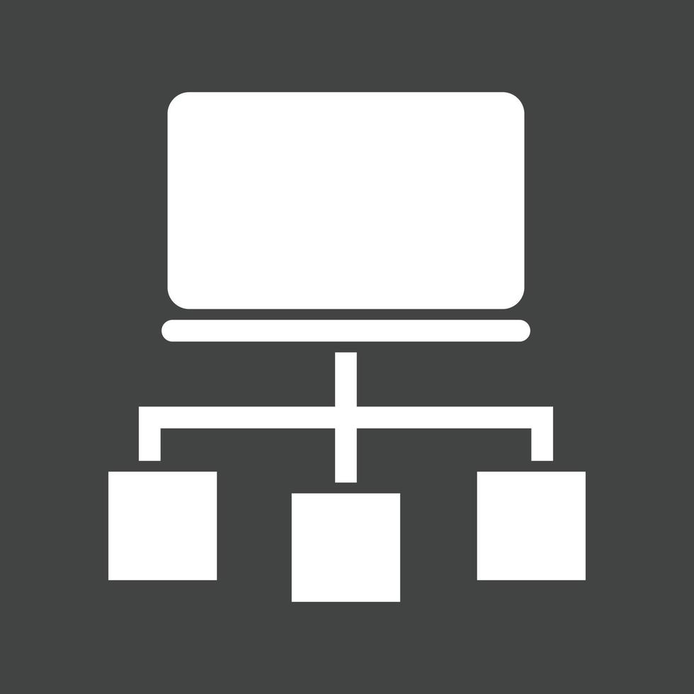 System Connection Glyph Inverted Icon vector