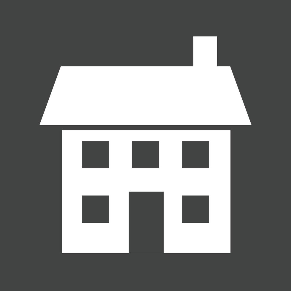 House II Glyph Inverted Icon vector