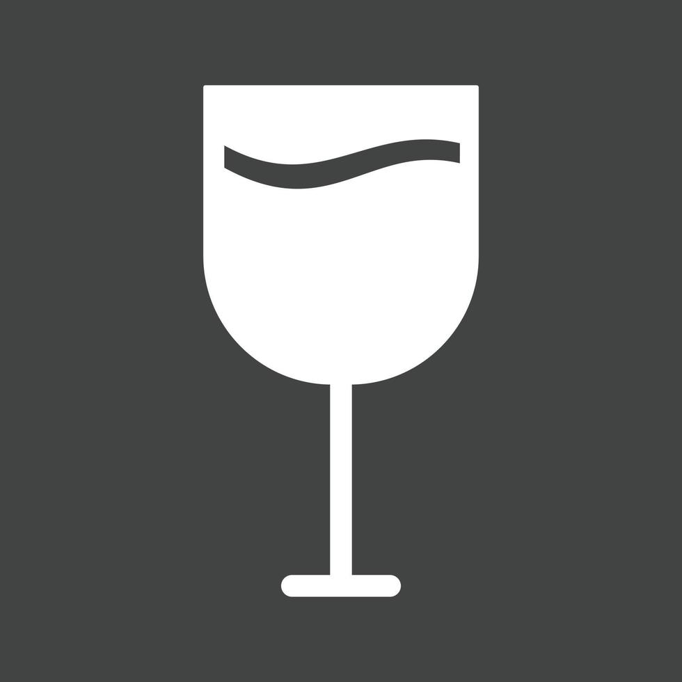 Goblet Glyph Inverted Icon vector