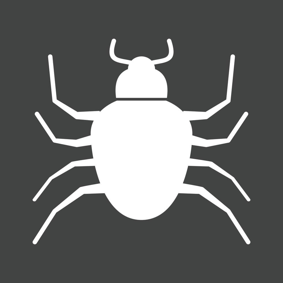 Bug Glyph Inverted Icon vector