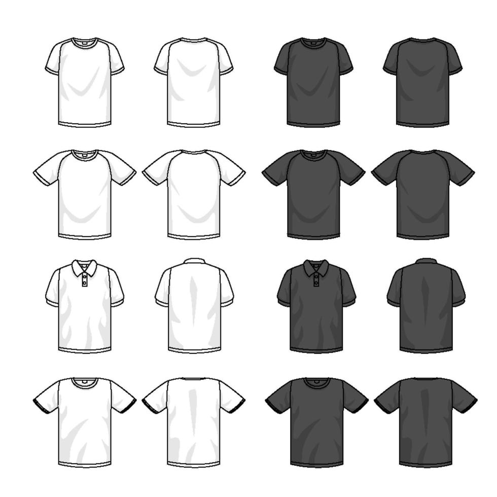 Blank Long Sleeve T-Shirt Template vector