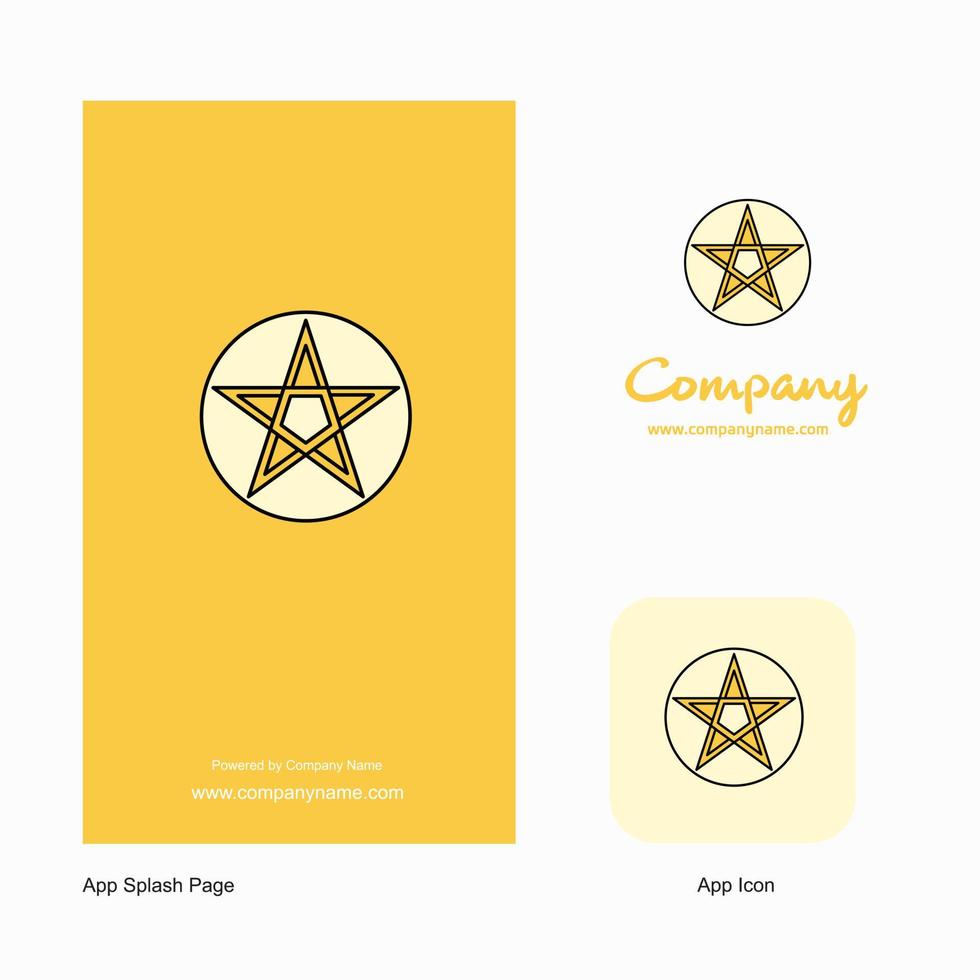 Star Company Logo App Icon and Splash Page Design Creative Business App Design Elements vector