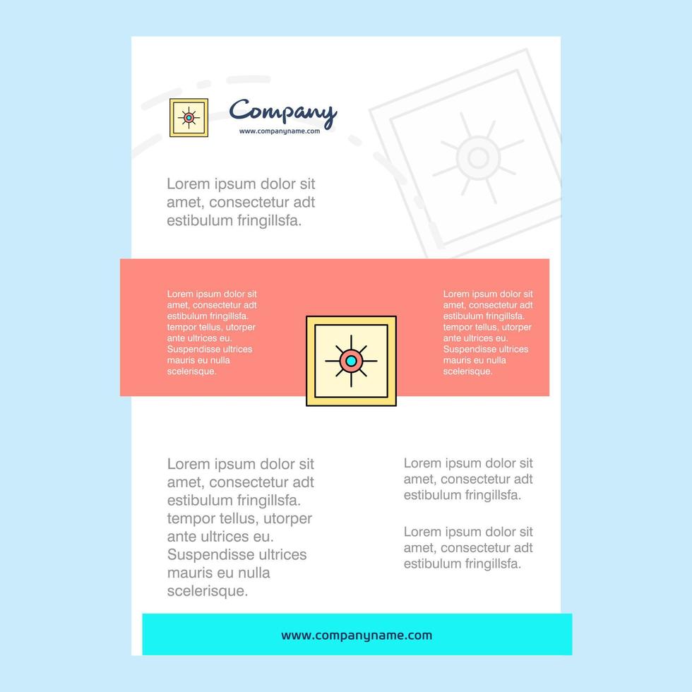Template layout for Locker comany profile annual report presentations leaflet Brochure Vector Background