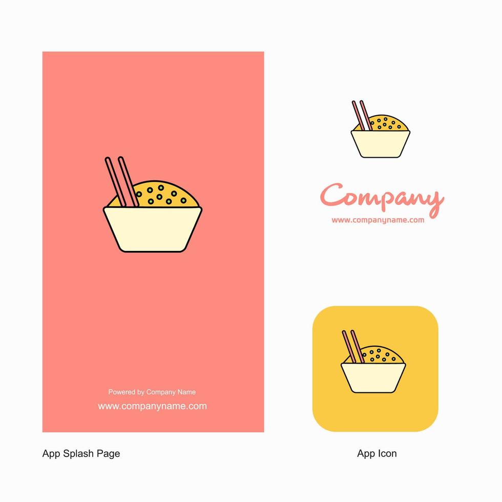 Food bowl Company Logo App Icon and Splash Page Design Creative Business App Design Elements vector