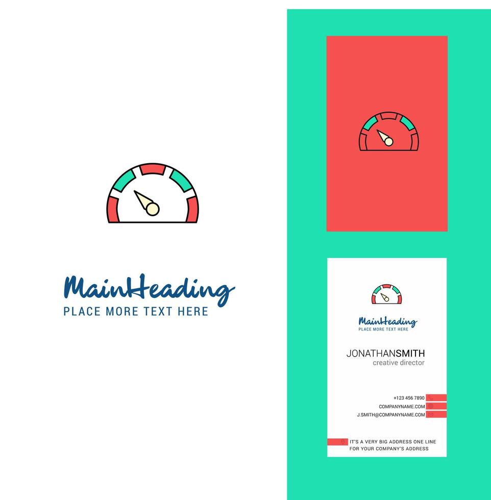 Meter Creative Logo and business card vertical Design Vector