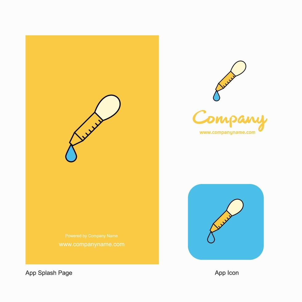 Dropper Company Logo App Icon and Splash Page Design Creative Business App Design Elements vector