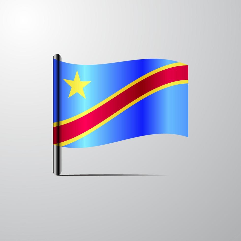 Comoros waving Shiny Flag design vector