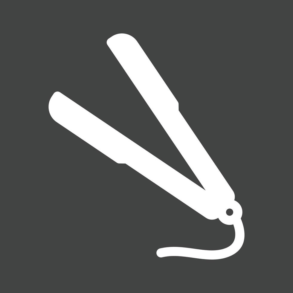 Straightner Glyph Inverted Icon vector