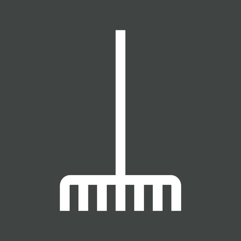 Fork picking leaves Glyph Inverted Icon vector