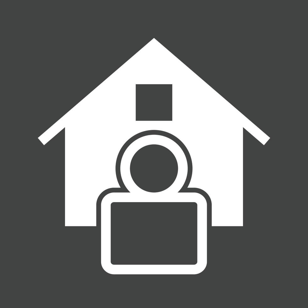 Real Estate Agent Glyph Inverted Icon vector