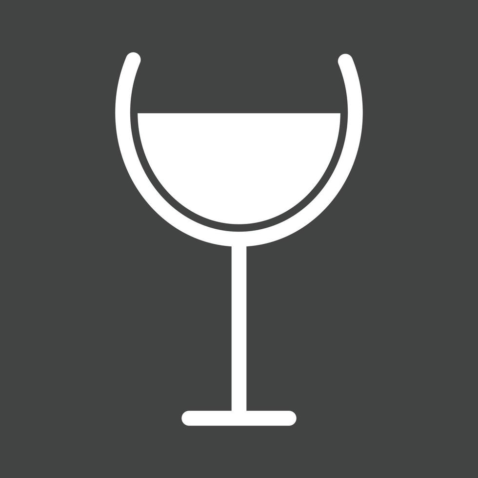 Goblet Glyph Inverted Icon vector