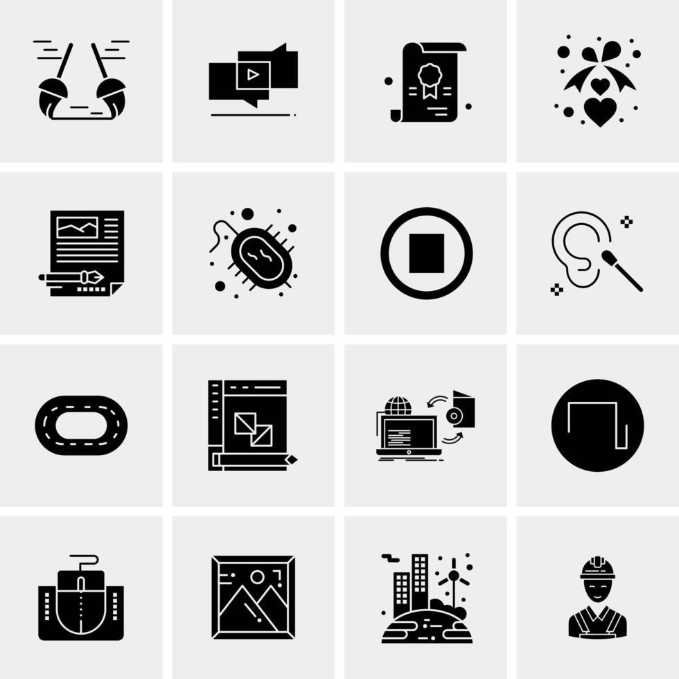 16 Universal Business Icons Vector Creative Icon Illustration to use in web and Mobile Related project