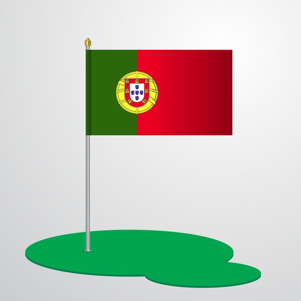 asta de la bandera portuguesa vector