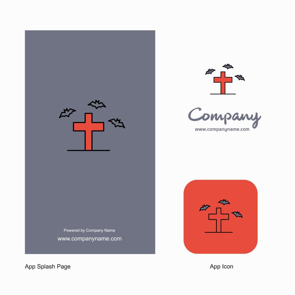 Grave Company Logo App Icon and Splash Page Design Creative Business App Design Elements vector