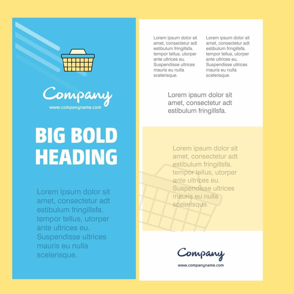 Basket Business Company Poster Template with place for text and images