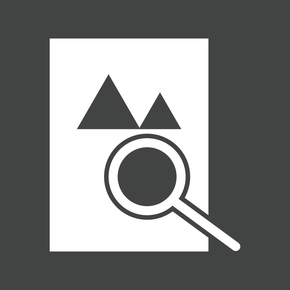 Image Search Glyph Inverted Icon vector