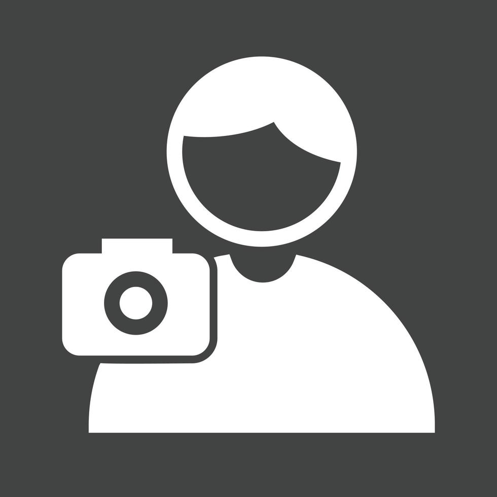 Taking picture Glyph Inverted Icon vector