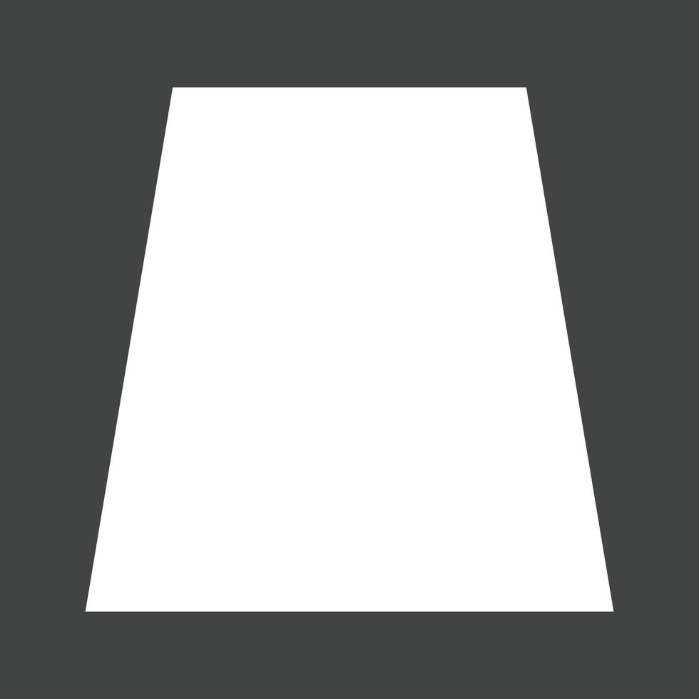 Trapezium Glyph Inverted Icon vector