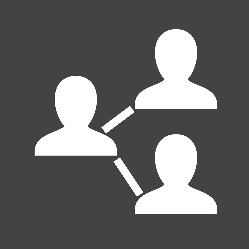 Connected Users I Glyph Inverted Icon vector