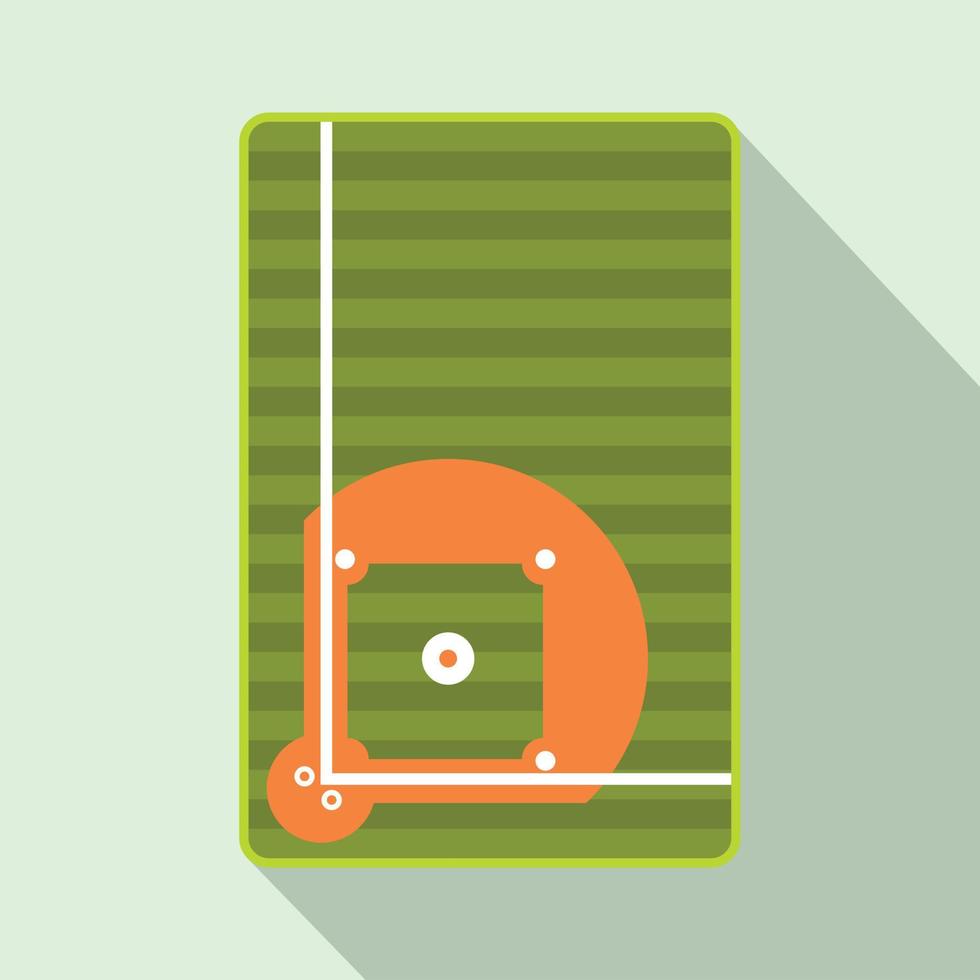 Baseball field flat icon vector