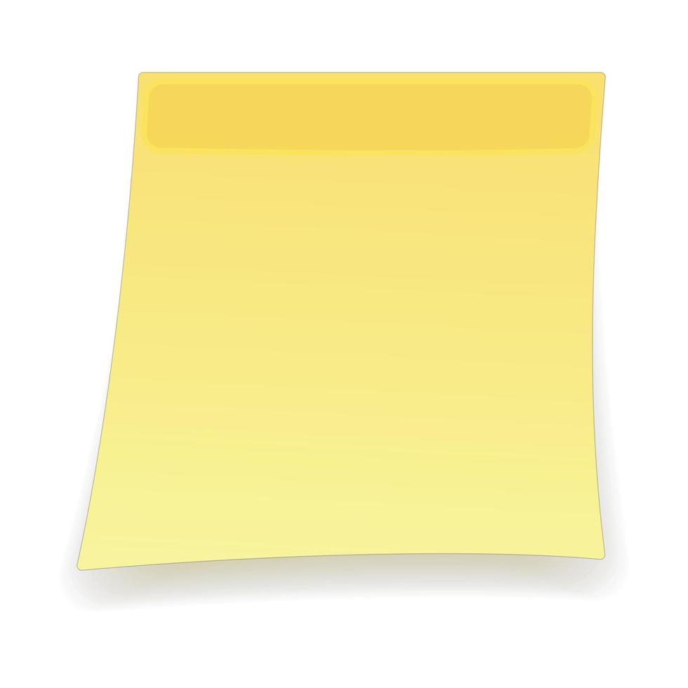 Square yellow sticker cartoon icon vector