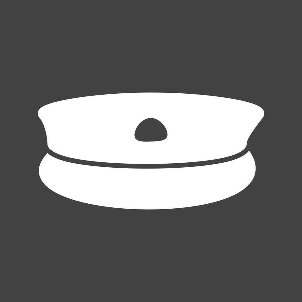 Hat I Glyph Inverted Icon vector