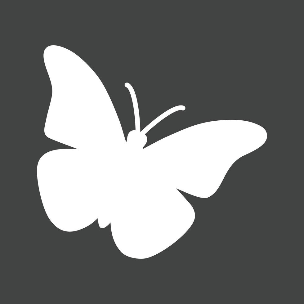 Butterfly Glyph Inverted Icon vector