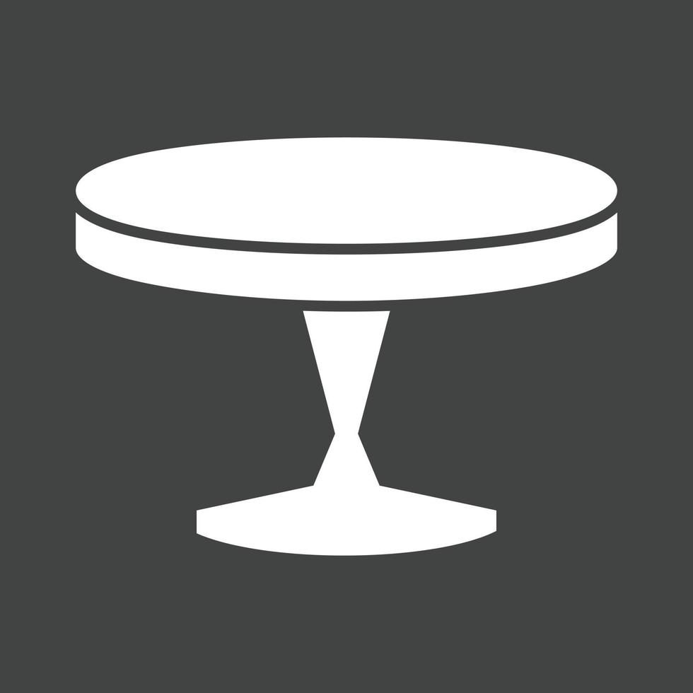 Small Table Glyph Inverted Icon vector