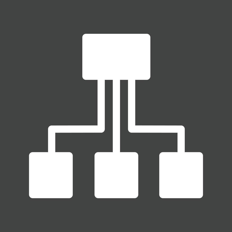 Network II Glyph Inverted Icon vector