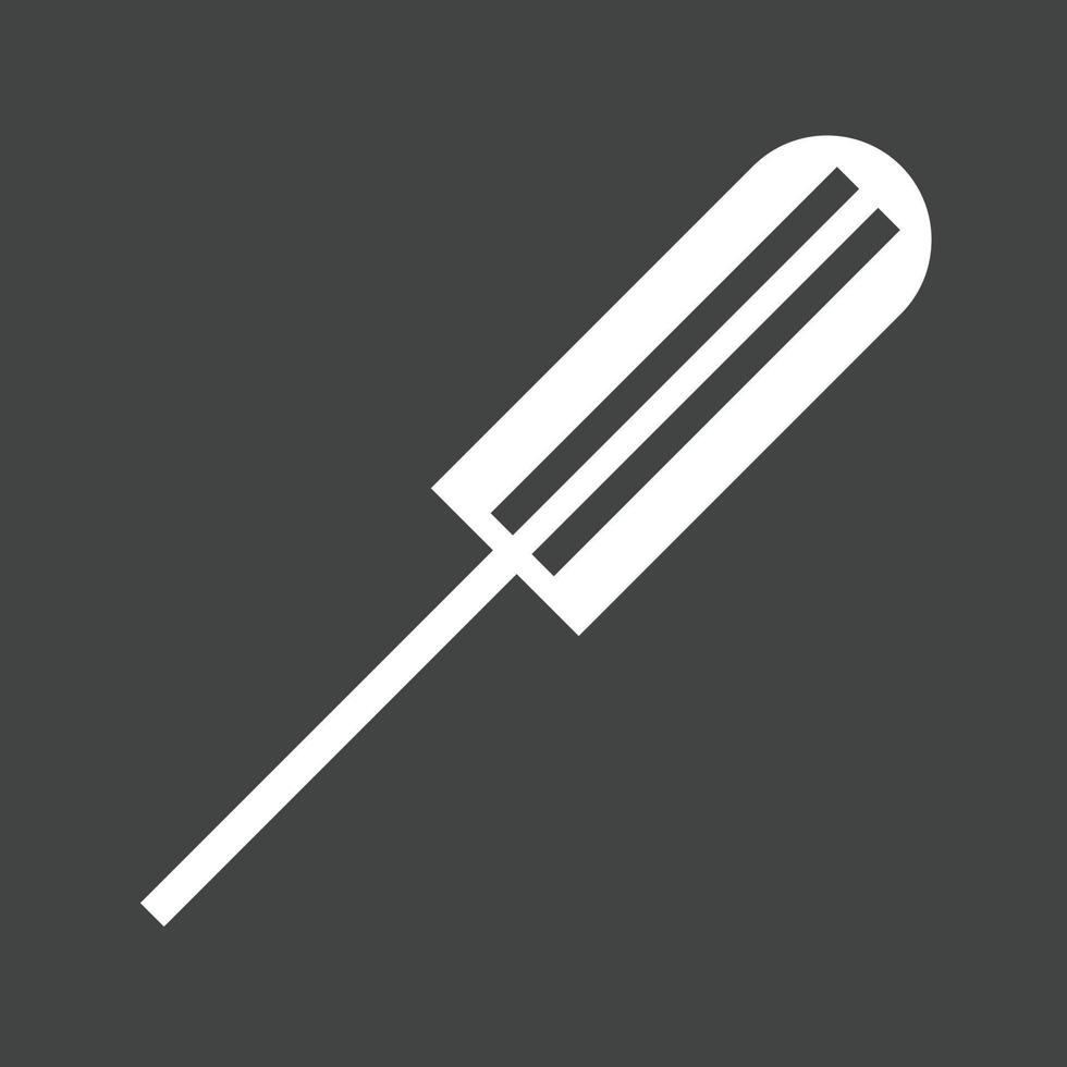 Screw Driver Glyph Inverted Icon vector