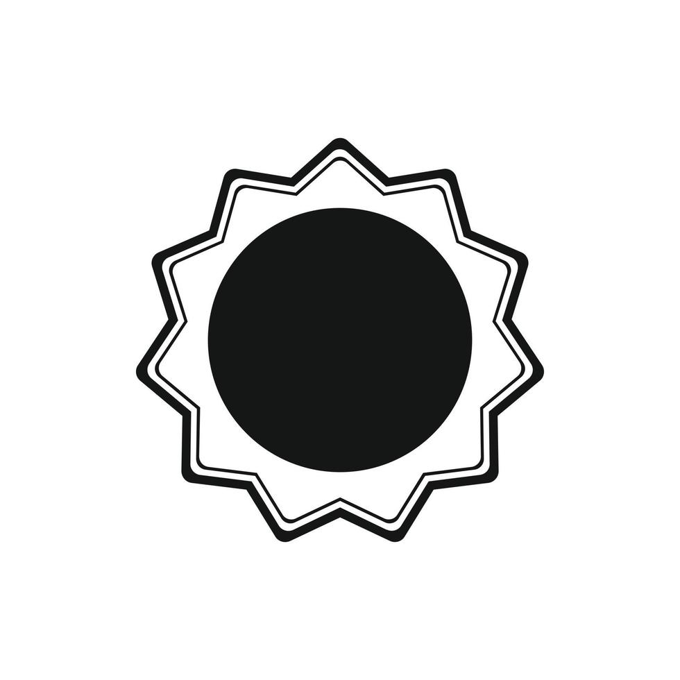 Award rosette icon in simple style vector
