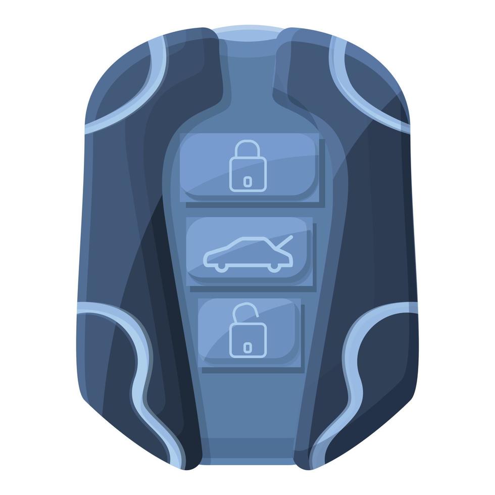 Digital smart car key icon, cartoon style vector