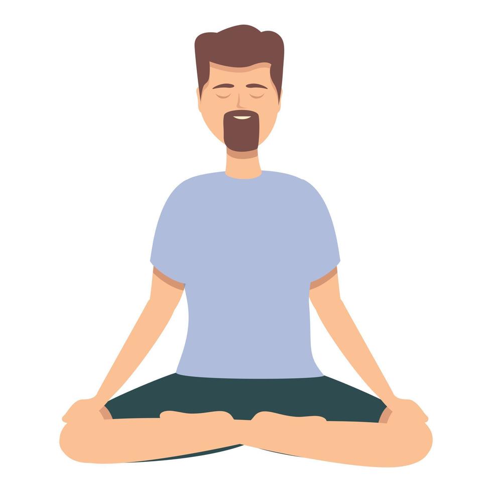 vector de dibujos animados de icono de meditación matutina. entrenamiento activo