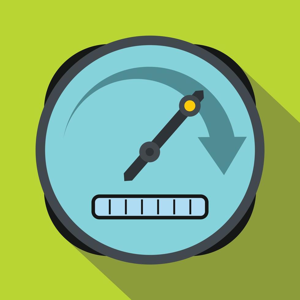 Speedometer icon in flat style vector