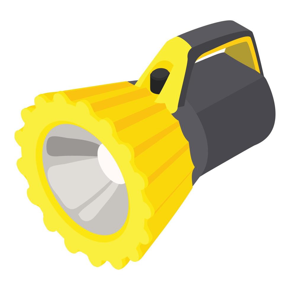 Underwater flashlight icon, isometric style vector