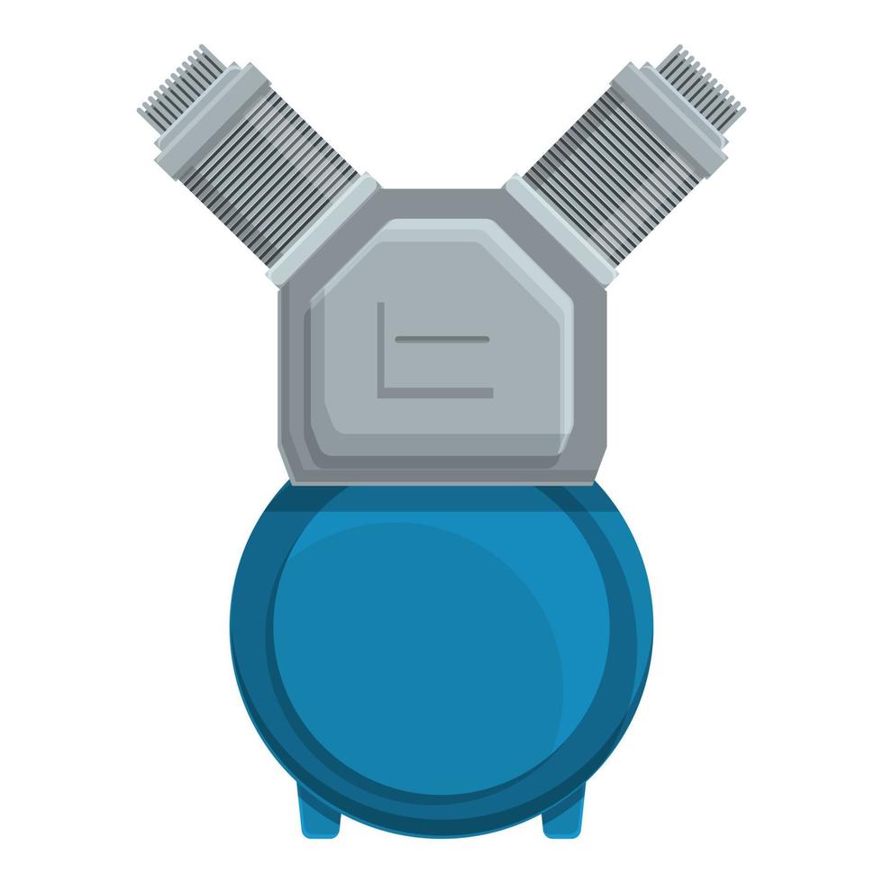 Cylinder compressor icon, cartoon style vector