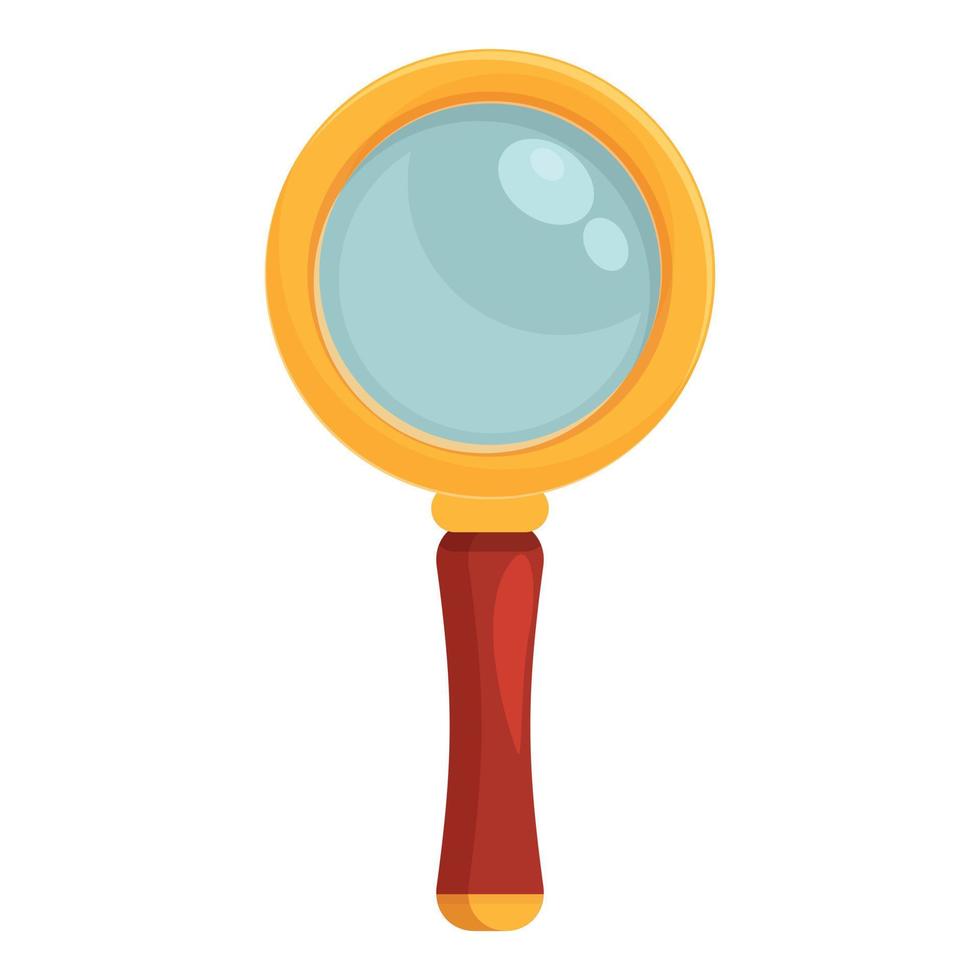 Kid magnifier icon cartoon vector. Boy glass vector