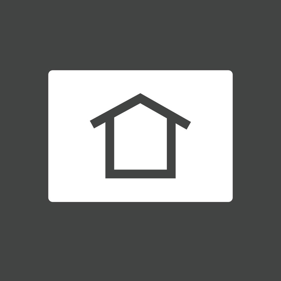 Homepage Glyph Inverted Icon vector