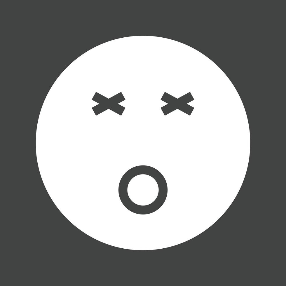 Dizzy Glyph Inverted Icon vector
