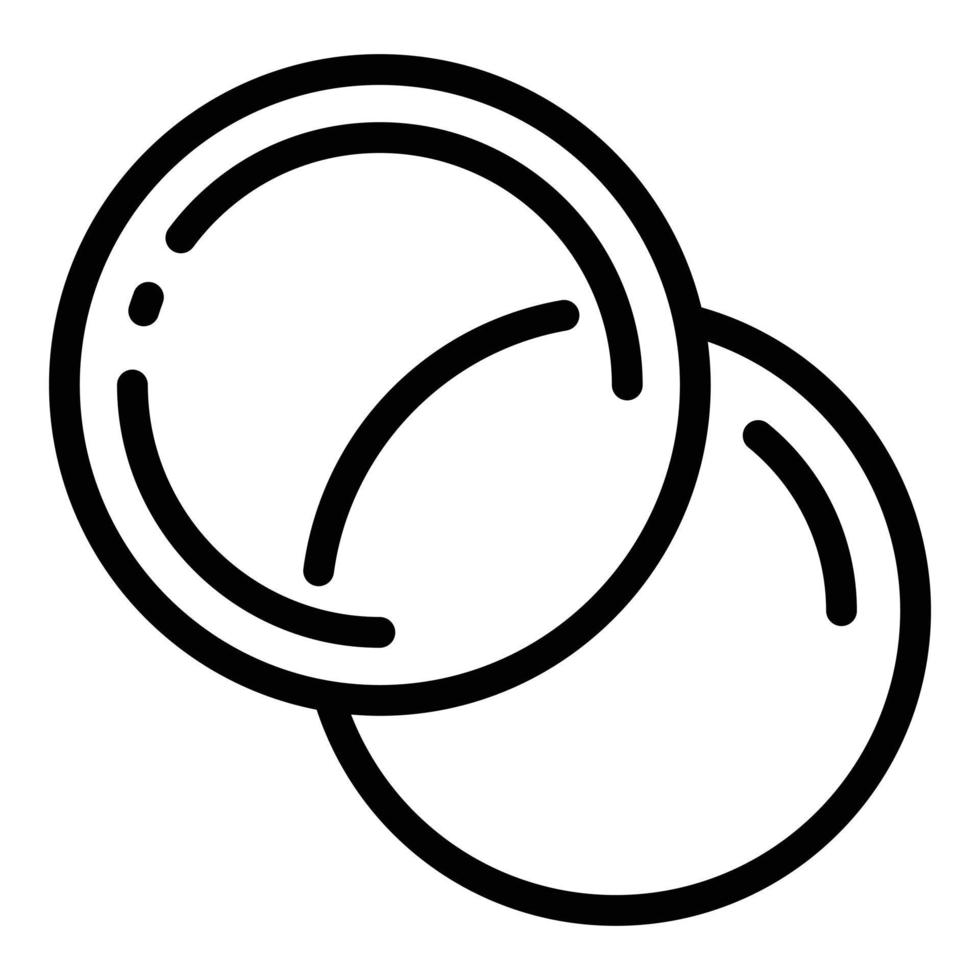 Optical contact lens icon, outline style vector