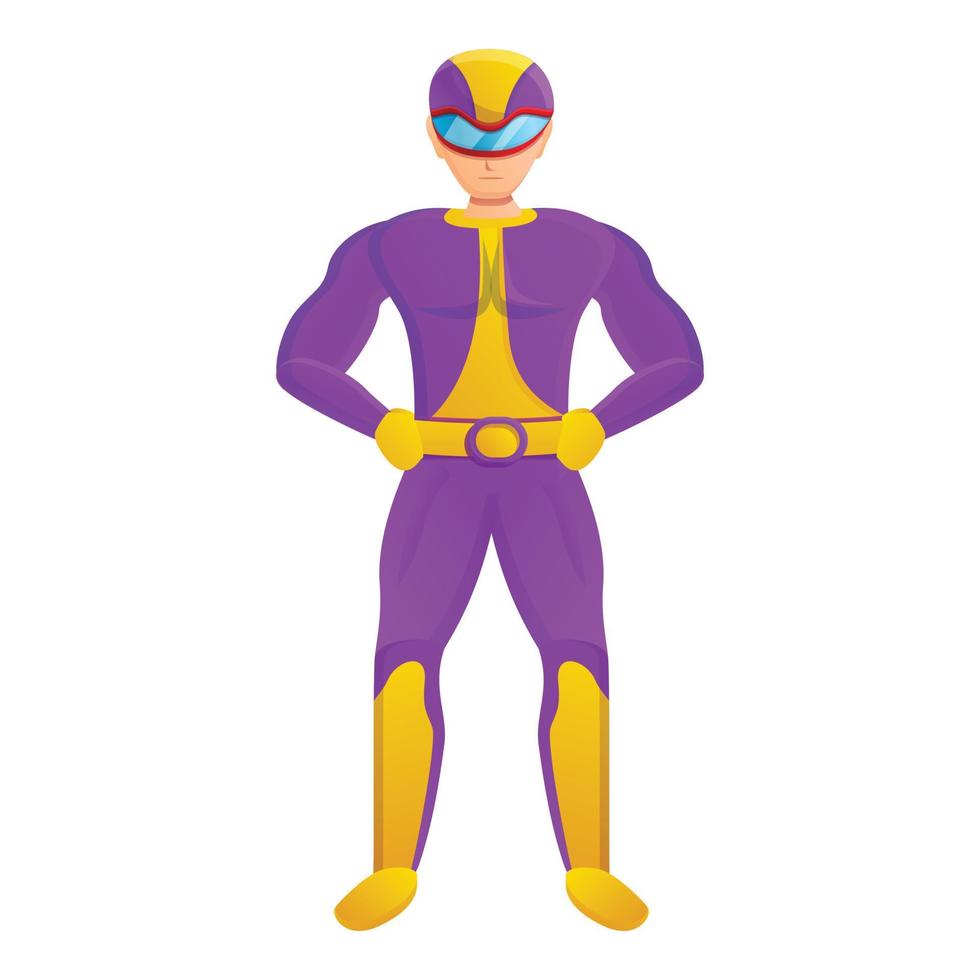 icono de superhéroe de poder, estilo de dibujos animados vector