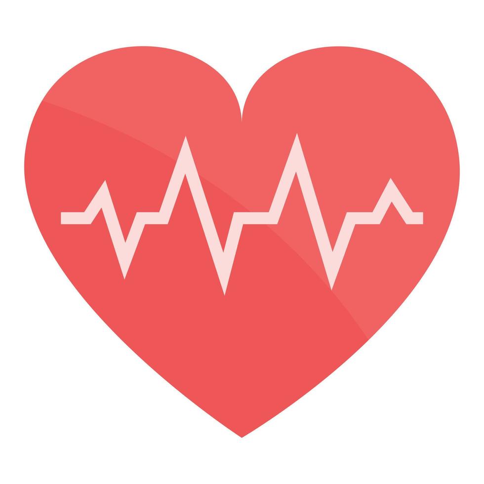 vector de dibujos animados de icono de latido gráfico de corazón. ritmo cardiaco