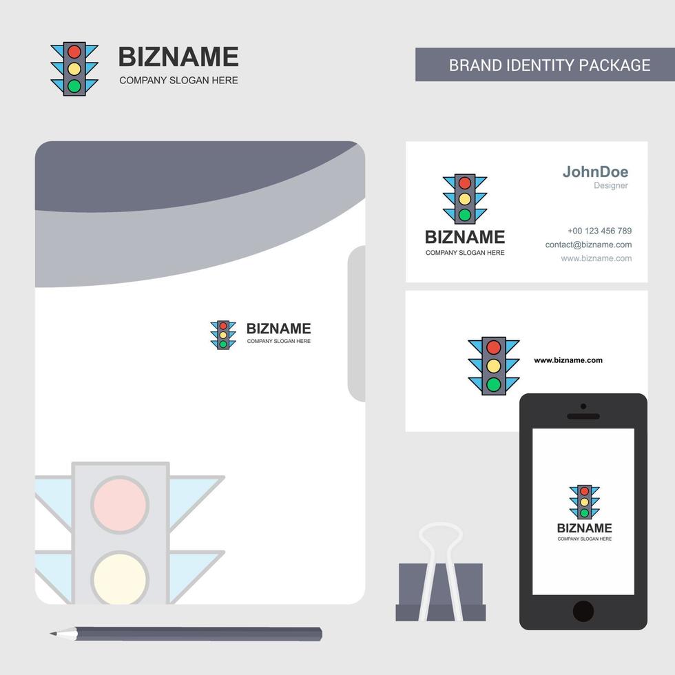 Traffic signal Business Logo File Cover Visiting Card and Mobile App Design Vector Illustration