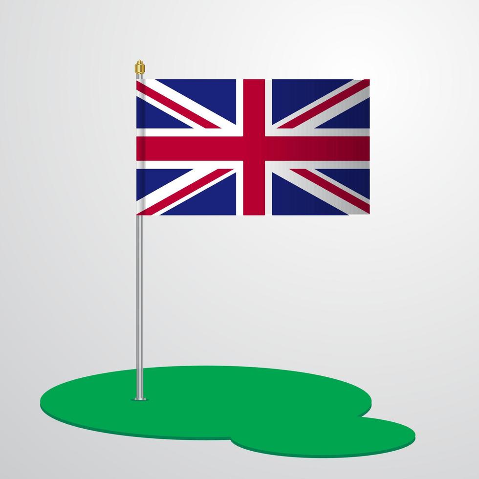 United Kingdom Flag Pole vector